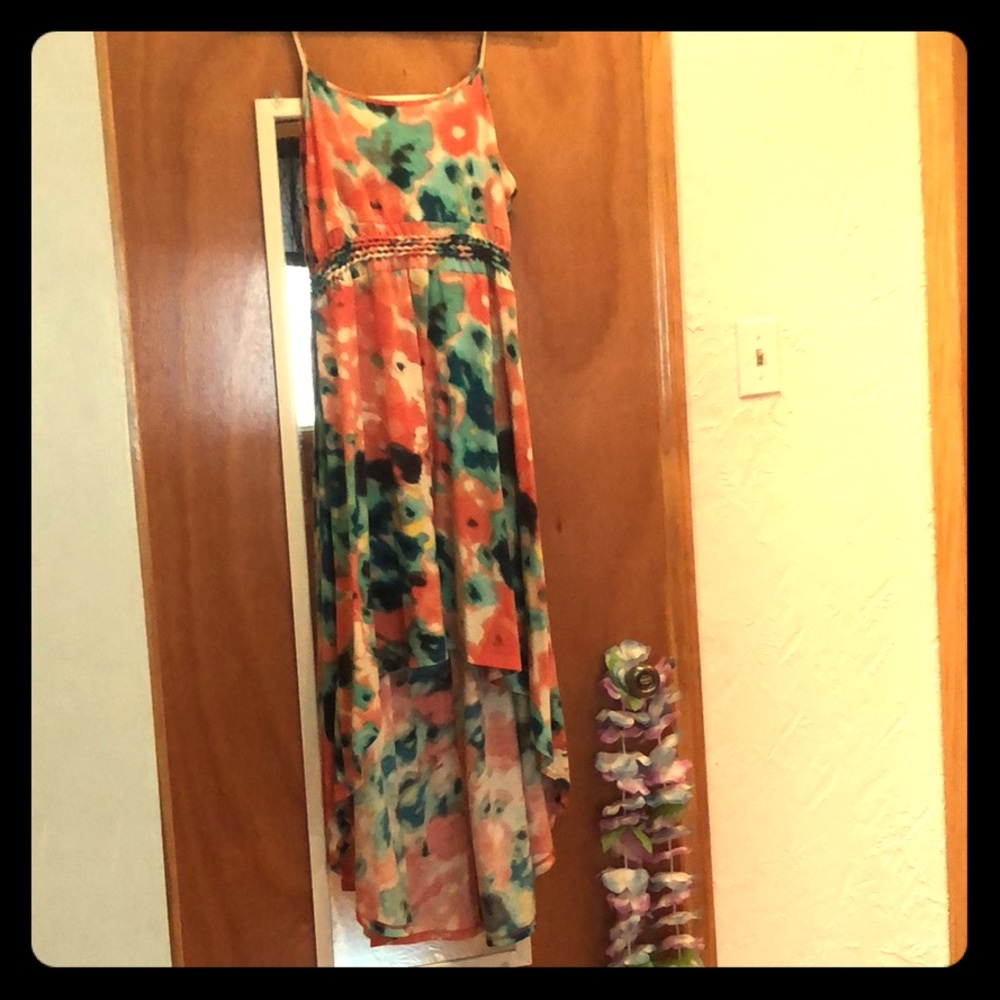 Colorful sundress  style short to long in the back